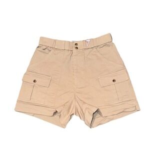 Tombolo Stowaway Utility Carpenter Short Shorts Khaki Tan Women's Size 28 (4-6)
